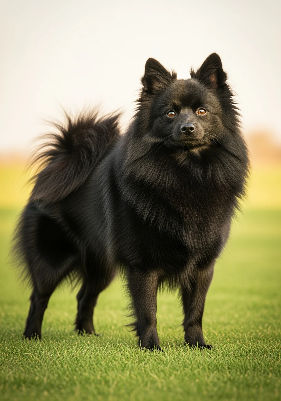 Spitz Allemand adulte en posture d'exposition